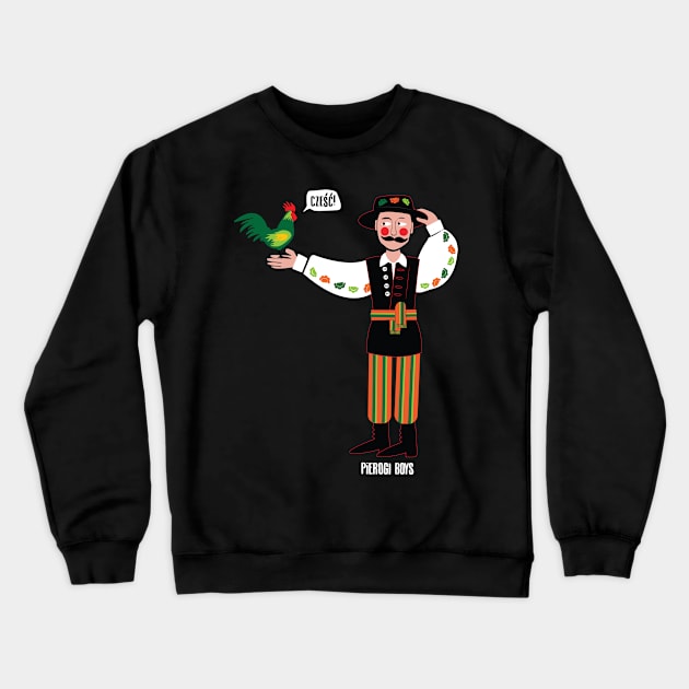 Chicken says "Hi!" Crewneck Sweatshirt by pepart